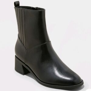 Women's Ashely Low Block Ankle Boots with Memory Foam Insole Universal Thread 9